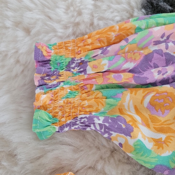 Faithfull The Brand La Colle Top Floral Summer Cropped Size XS - Picture 5 of 12